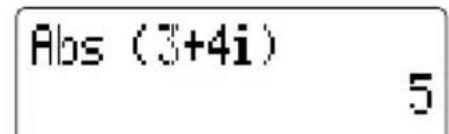 Abs (3+4i) 5