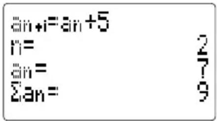 an+i=an+5 n= an= Σan= 2/7 9