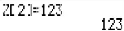 Z[2]=123 123