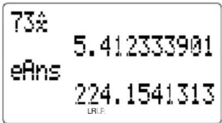 73# 5.412333901 eAns 224.1541313 LRIP.