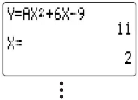 Y=AX^2+6X-9 X= 11 2 ⋮