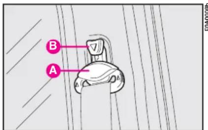 FIAT Doblo (2009) - ADJUSTING THE FRONT SEAT BELT HEIGHT - 2