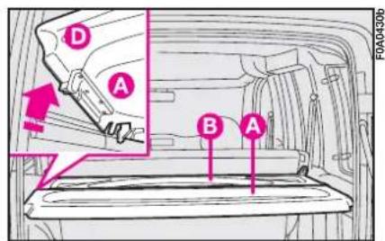 FIAT Doblo (2009) - To remove the rear window shelf - 2