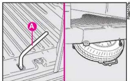 FIAT Doblo (2009) - To change a wheel proceed as follows: - 6