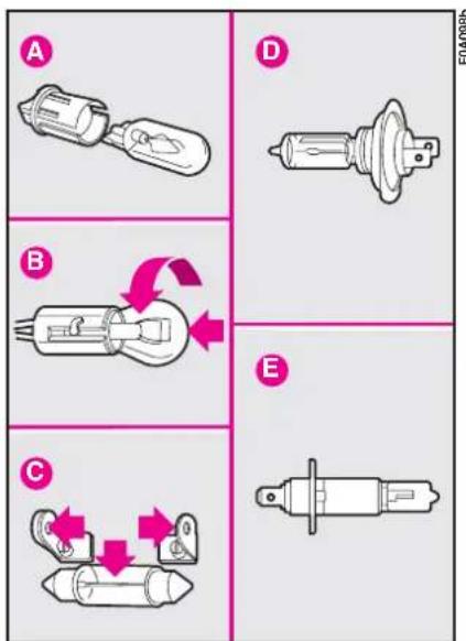 FIAT Doblo (2009) - D-E Halogen bulbs - 1