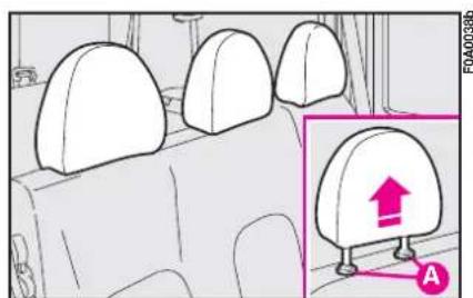 FIAT Doblo (2009) - Rear seats, 5-seat versions - 2