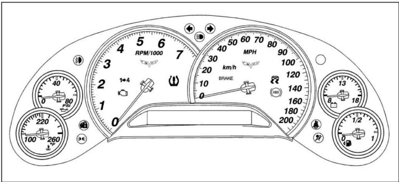 CHEVROLET Corvette (2008) - Instrument Panel Cluster - 1
