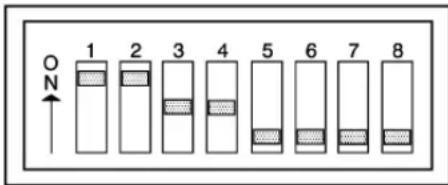 CHEVROLET Corvette (2008) - Example of Eight Dip Switches with Two Positions - 1
