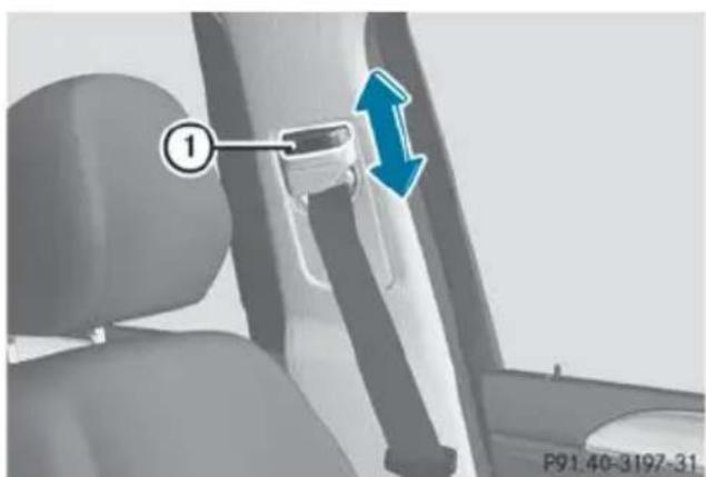 Mercedes-Benz GL (2014) - Belt height adjustment - 1