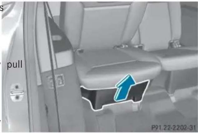 Mercedes-Benz GL (2014) - Detachable panel (third row of seats) - 1