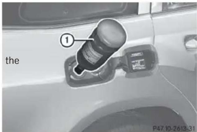Mercedes-Benz GL (2014) - DEF refill bottle - 1