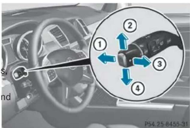 Mercedes-Benz GL (2014) - Switching Adaptive Highbeam Assist on/off - 1