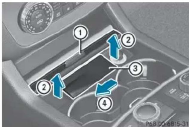 Mercedes-Benz GL (2014) - Front ashtray - 2