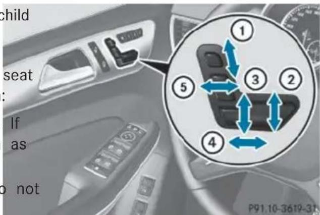 Mercedes-Benz GL (2014) - Adjusting the seats electrically - 1