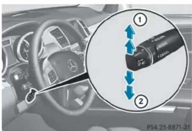 Mercedes-Benz GL (2014) - Setting a speed - 1