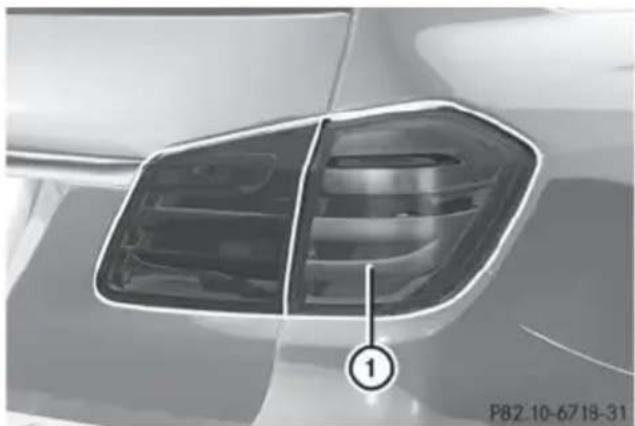 Mercedes-Benz GL (2014) - Overview: changing bulbs/bulb types - 2
