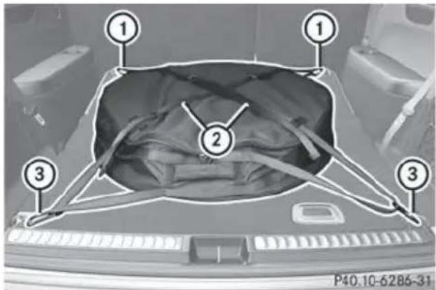 Mercedes-Benz GL (2014) - Removing the emergency spare wheels - 2