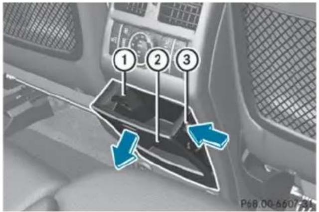 Mercedes-Benz GL (2014) - Rear-compartment ashtray - 1