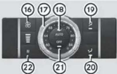 Mercedes-Benz GL (2014) - Information about using 2-zone automatic climate control - 2