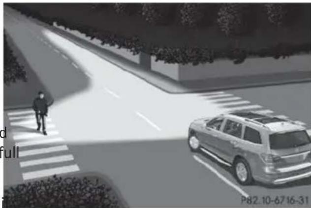 Mercedes-Benz GL (2014) - Cornering light function - 1