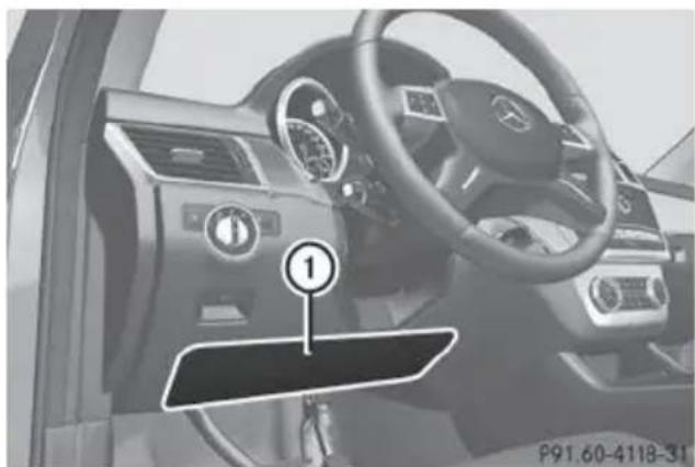 Mercedes-Benz GL (2014) - Driver's knee bag - 1
