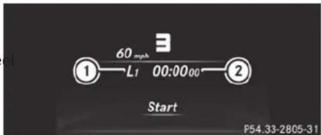 Mercedes-Benz GL (2014) - Displaying and starting RACETIMER - 1