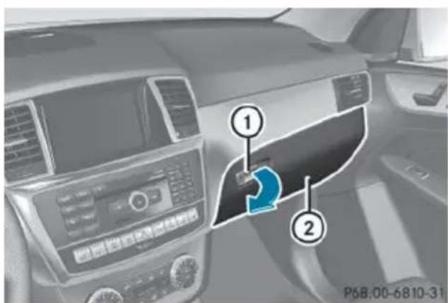 Mercedes-Benz GL (2014) - Glove box - 1
