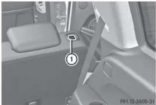 Mercedes-Benz GL (2014) - Folding down the seats - 1