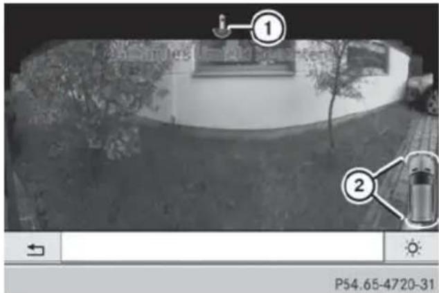 Mercedes-Benz GL (2014) - Display with the PARKTRONIC display ATTENTION ASSIST - 1