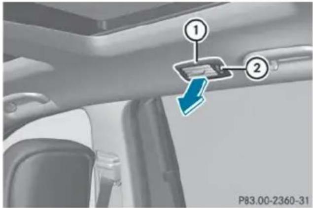 Mercedes-Benz GL (2014) - Setting the rear air vent - 2