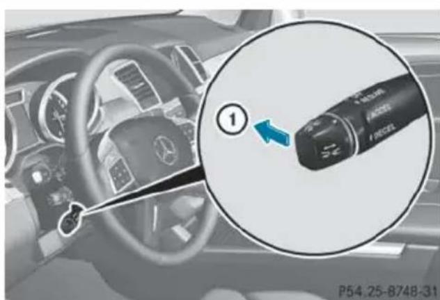 Mercedes-Benz GL (2014) - Setting the specified minimum distance deactivating DISTRONIC PLUS - 2