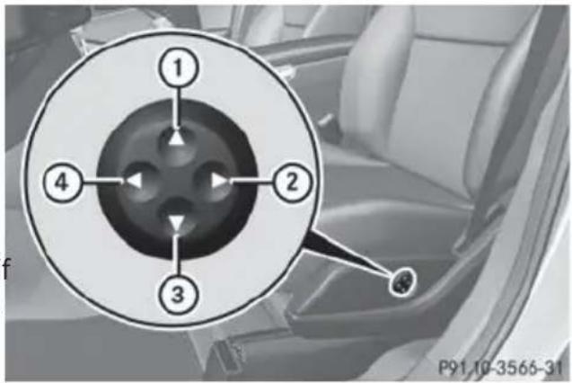 Mercedes-Benz GL (2014) - Adjusting the multicontour seat - 1
