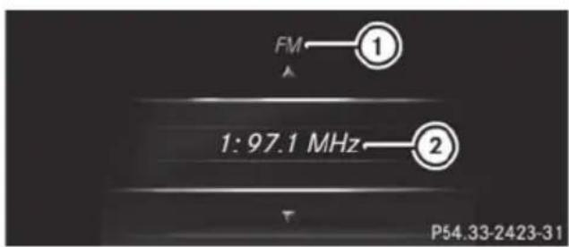 Mercedes-Benz GL (2014) - Audio menu - 1