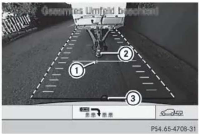 Mercedes-Benz GL (2014) - Reverse perpendicular parking with the steering wheel at an angle - 4