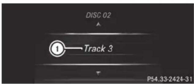 Mercedes-Benz GL (2014) - Operating an audio player or audio media - 1