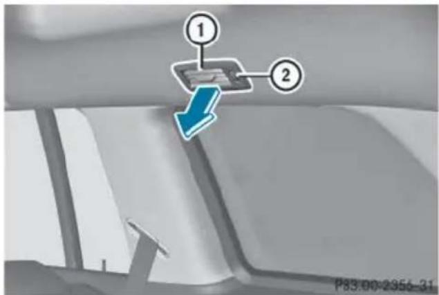 Mercedes-Benz GL (2014) - Setting the rear air vent - 3