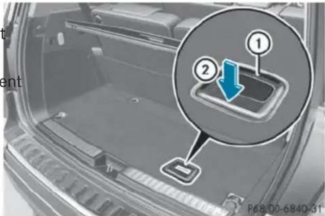 Mercedes-Benz GL (2014) - Extending/retracting the cargo compartment cover - 2