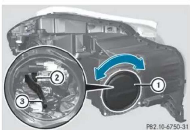 Mercedes-Benz GL (2014) - Low-beam headlamps (halogen headlamps) - 2