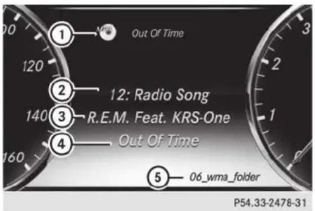 Mercedes-Benz S-Class - Operating an audio player or audio media - 1