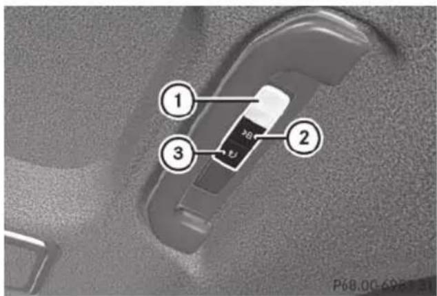 Mercedes-Benz S-Class - Control panel in the grab handle compartment) - 1
