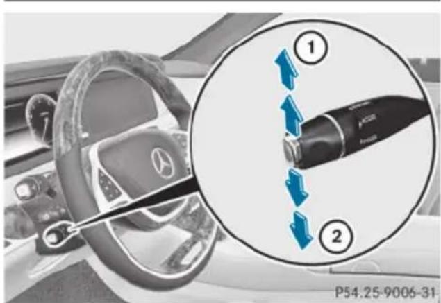 Mercedes-Benz S-Class - Storing and maintaining the current speed - 1