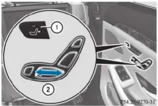 Mercedes-Benz S-Class - Adjusting from the rear compartment - 1