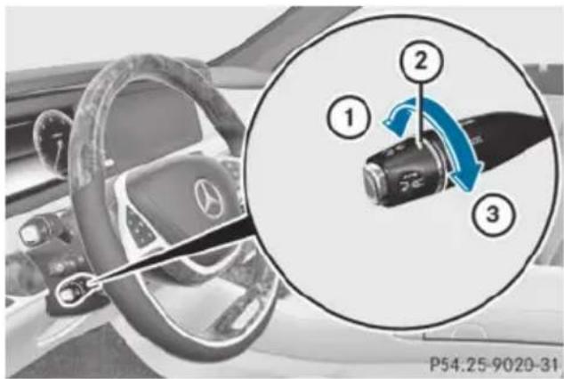 Mercedes-Benz S-Class - Setting the specified minimum distance - 1