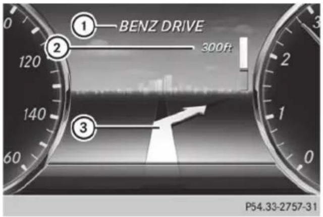 Mercedes-Benz S-Class - Change of direction without lane recommendation - 1