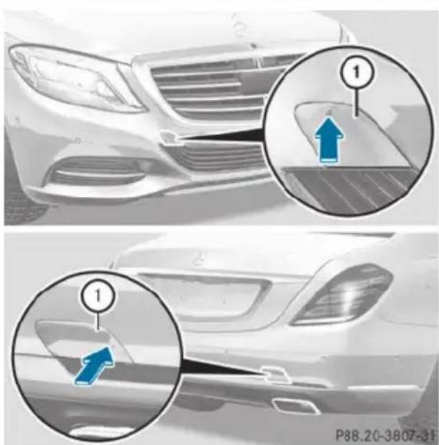 Mercedes-Benz S-Class - Installing the towing eye - 1