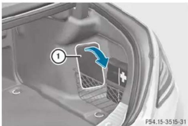 Mercedes-Benz S-Class - Fuse box in the trunk - 1
