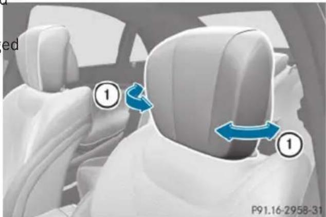 Mercedes-Benz S-Class - Adjusting the EASY ADJUST luxury head restraint mechanically - 1