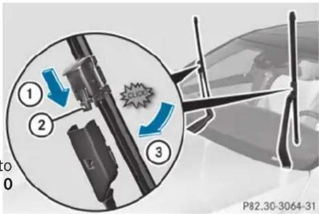 Mercedes-Benz S-Class - Removing a wiper blade - 2