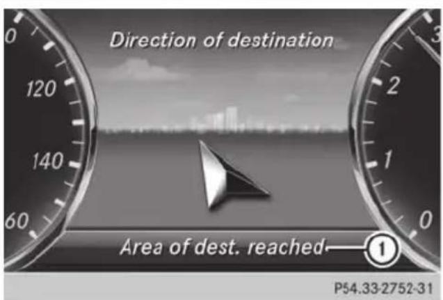 Mercedes-Benz S-Class - Other status indicators of the navigation system - 1