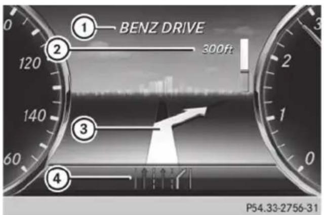 Mercedes-Benz S-Class - Change of direction with lane recommendation - 1